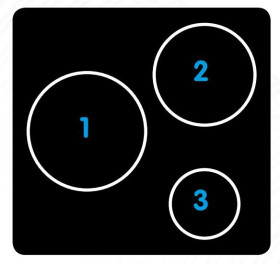 Edesa EGG-6030 TI B - Encimera de Gas Butano 3 Zonas Vidrio Negro