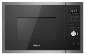 Edesa EMW-2530I-GX BK - Microondas negro integrable con gril de 1200W