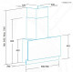 Edesa ECV-7832 GWH - Campana vertical Inox + blanco con ancho de 70cm