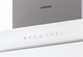 Edesa ECV-9831 GWH - Campana decorativa vertical de 90cm en Cristal Blanco