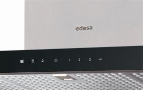 Edesa ECB-9831 XGBK - Campana decorativa de 90cm Inox con frontal Negro