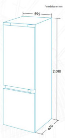 Edesa EFC-2032 NF EX - Frigorífico combi de 201 x 59.5 cm Inox Full NoFrost