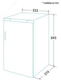 Edesa EFS-0811 WH - Frigorífico Table Top para encimera de 85cm A+