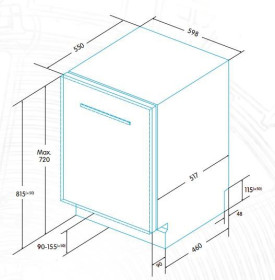 Edesa EDB-6021-I - Lavavajillas Integrable 12 Servicios Clase A+ 60cm