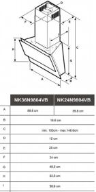 Samsung NK36N9804VB/UR - Campana decorativa inclinada en negro de 90cm
