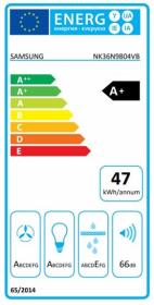 Samsung NK36N9804VB/UR - Campana decorativa inclinada en negro de 90cm