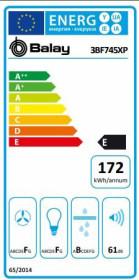 Balay 3BF745XP - Modulo de integración Ancho 53 cm Gris metalizado