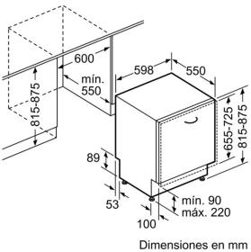 Bosch SMV25DX04E - Lavavajillas integrado Serie 4 de 60cm A++ VarioSpeed