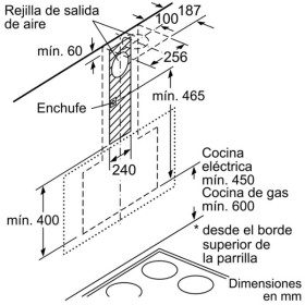Bosch DWK87CM20 - Campana inclinada de pared 80cm Cristal Blanco Serie 4