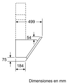 Bosch DWK87CM20 - Campana inclinada de pared 80cm Cristal Blanco Serie 4