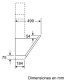Bosch DWK87CM20 - Campana inclinada de pared 80cm Cristal Blanco Serie 4