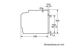 Siemens HB510ABR1 - Horno multifunción de 60cm en cristal negro Cocción 3D