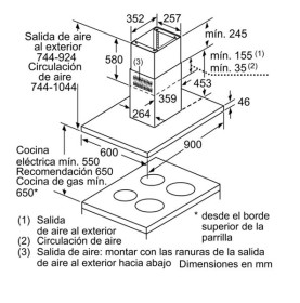 Siemens LF91BUV50 - Campana isla Ancho 90 cm Box Slim Premium