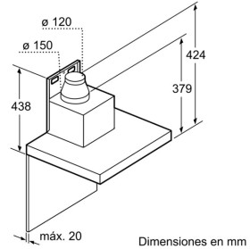 Siemens LC91BUV50 - Campana decorativa inox con función automática de 90cm