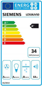 Siemens LC91BUV50 - Campana decorativa inox con función automática de 90cm
