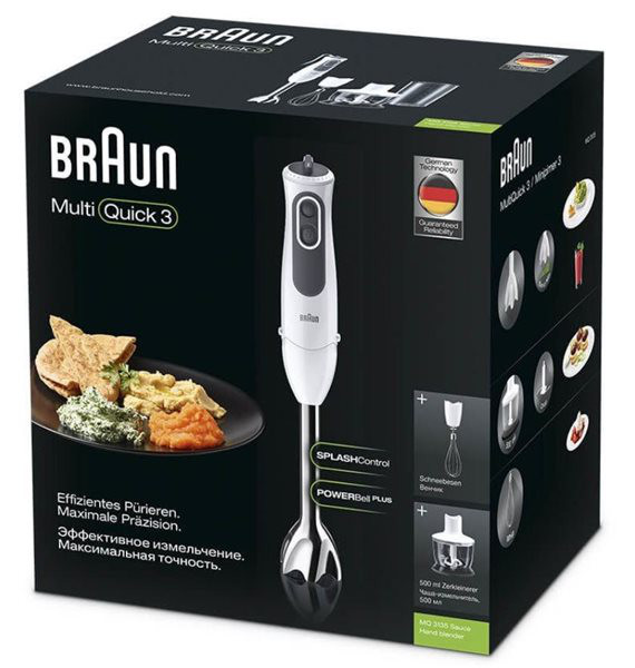 Batidora de mano BRAUN MQ3025WH 550W Todos los accesorios BRAUN