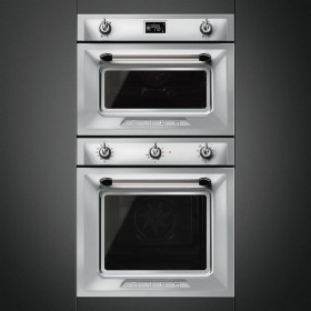Smeg SF4920MCX1 - Horno Victoria combinado con microondas alto de 45cm