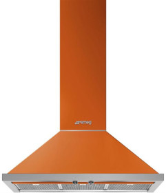 Smeg KPF9OR - Campana Decorativa de Pared 90 Cm Clase A+ Naranja