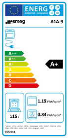 Smeg A1A-9 - Cocina 90cm Color Antracita Gas natural 115 litros