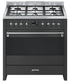 Smeg A1A-9 - Cocina 90cm Color Antracita Gas natural 115 litros