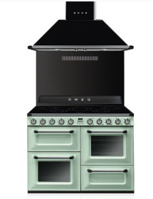 Smeg TR4110IPG - Cocina Eléctrica Encimera Inducción 5 Zonas Clase A Verde Pastel