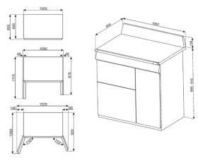 Smeg TR103IBL - Cocina con Placa de Inducción y 3 Hornos Eléctricos Clase A Negra