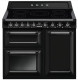 Smeg TR103IBL - Cocina con Placa de Inducción y 3 Hornos Eléctricos Clase A Negra