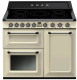 Cocina De Smeg tr103ip 5 zonas 3 hornos crema victoria 100 cm encimera con 6 y termoventilados clase a placa compacta range cooker negro color
