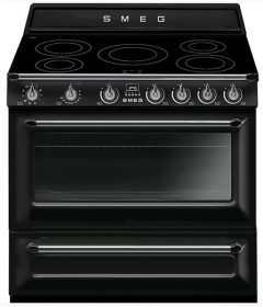 Smeg TR90IBL9 - Cocina con Placa de Inducción y Horno Eléctrico Clase A Negra
