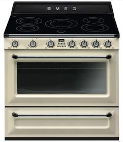 Smeg TR90IP9 - Cocina con Placa de Inducción y Horno Eléctrico Clase A Crema