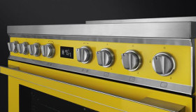 Smeg CPF9GMYW - Cocina con Placa de Gas y Horno Eléctrico Clase A+ Amarilla
