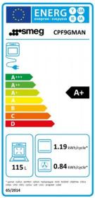 Smeg CPF9GMAN - Cocina con Placa de Gas y Horno Eléctrico Clase A+ Antracita