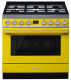 Smeg Cpf9gpyw Cocina de gas naturalbutano 6 fuegos con placa horno clase amarilla portofino