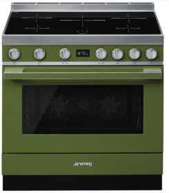 Smeg CPF9IPOG - Cocina con Placa de Inducción y Horno Pirolítico Clase A+ Verde Oliva