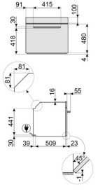 Smeg SFP6925XPZE1 - Horno Multifunción Rústico Pirolítico A+ Inox