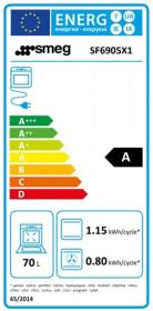 Smeg SF6905X1 - Horno Multifunción 60 Cm Clase A Fresh Touch Inoxidable