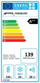Smeg FAB28LCR3 - Frigorífico 1 Puerta 150x60.1 Cm Clase A+++ Crema