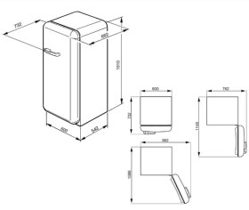 Smeg CVB20LR1 - Congelador Vertical 151x60 Cm Clase A+ Bisagras Izquierda Rojo