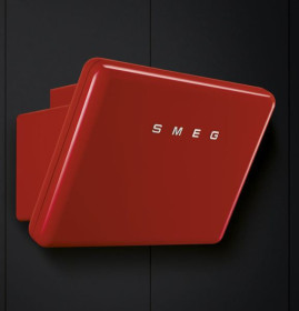 Smeg KFAB75RD - Campana Decorativa Pared 75 Cm Recirculación Clase B Roja