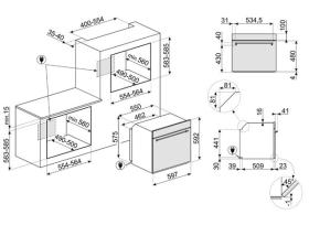 Smeg SF6390XE - Horno Multifunción 60 Cm Vapor Clean Clase A+ Inoxidable