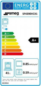 Smeg SF4390VCX1 - Horno Compacto Combinado a Vapor 45 Cm Clase A+ Inox