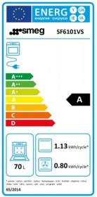 Smeg SF6101VS - Horno Ventilado 60 Cm Clase A Display LED Silver Glass