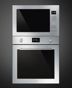 Smeg FMI425X - Microondas Integrable 25 Litros Grill QuickStart Cristal Negro