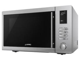 Smeg MOE34CX1 - Microondas Libre Instalación 34 Litros Grill Acero Inoxidable