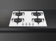 Smeg PV164B2 - Placa de Gas Natural 60 Cm 4 Fuegos Cristal Blanco