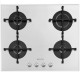 Smeg PV164B2 - Placa de Gas Natural 60 Cm 4 Fuegos Cristal Blanco