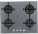 Smeg PV164S2 - Placa de Gas Natural 60 Cm 4 Fuegos Cristal Gris