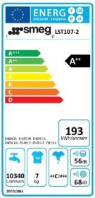 Smeg LST1072 - Lavadora Integrable 7 Kg 1000 Rpm Clase A++ Inicio Diferido