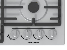 Hisense GM663X - Placa de gas con 4 fuegos para Gas Natural con Wok