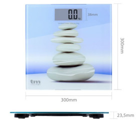 Tm Electron TMPBS015 - Báscula de Baño ZEN 30x30cm LCD Ultra Delgada